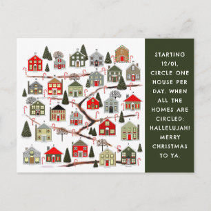 Jul Advent Holiday-kort Helg Vykort