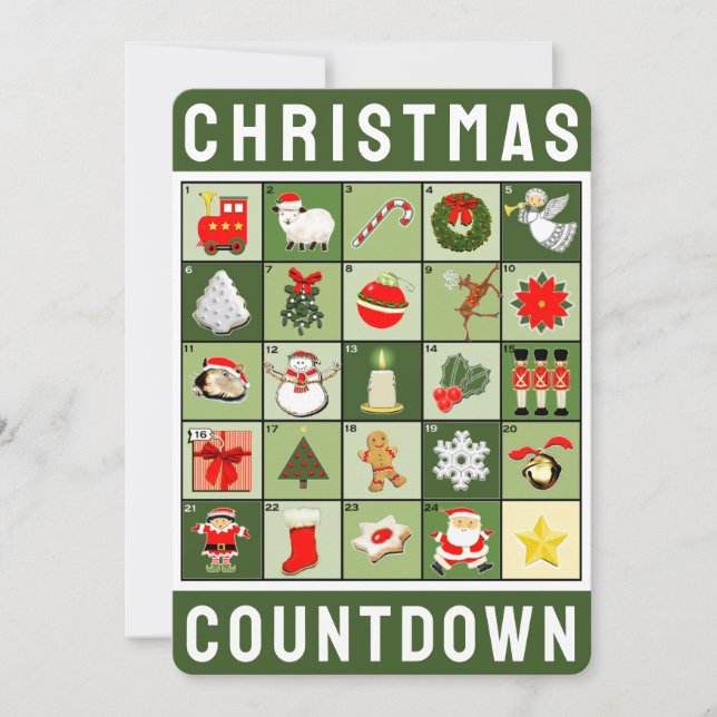 Jul Adventskalender Semester Julkort (Framsida)
