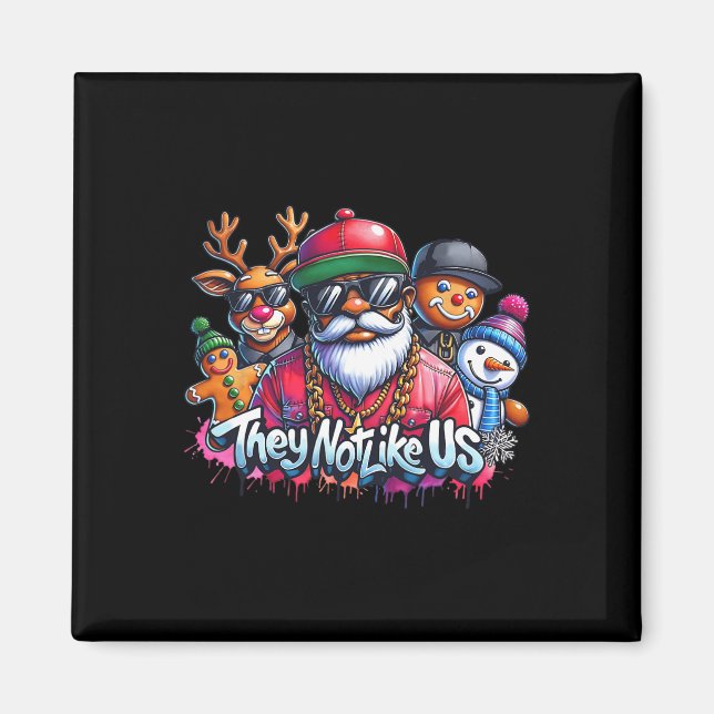 Jul Afrikansk tomte De Inte Gillar Oss God Jul Magnet (Framsidan)