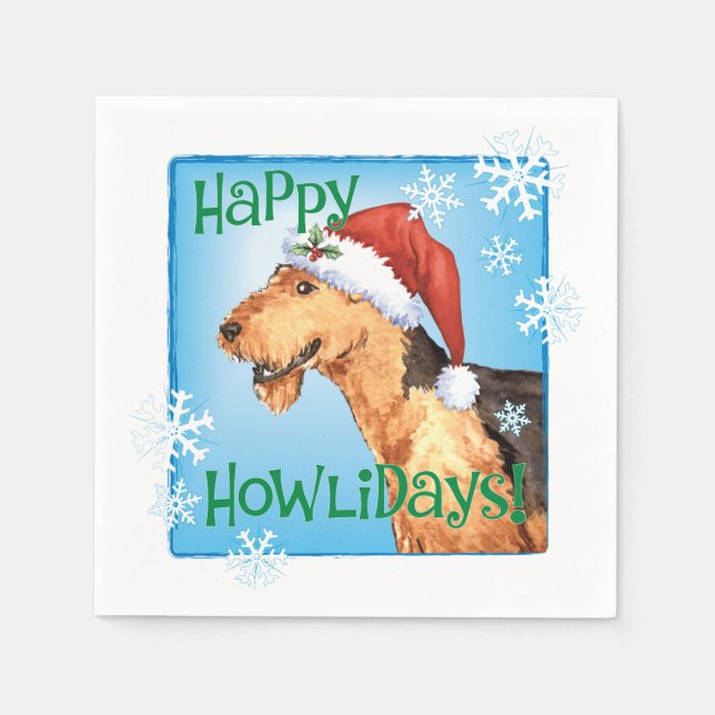 Jul Airedale Pappersservett (Framsidan)