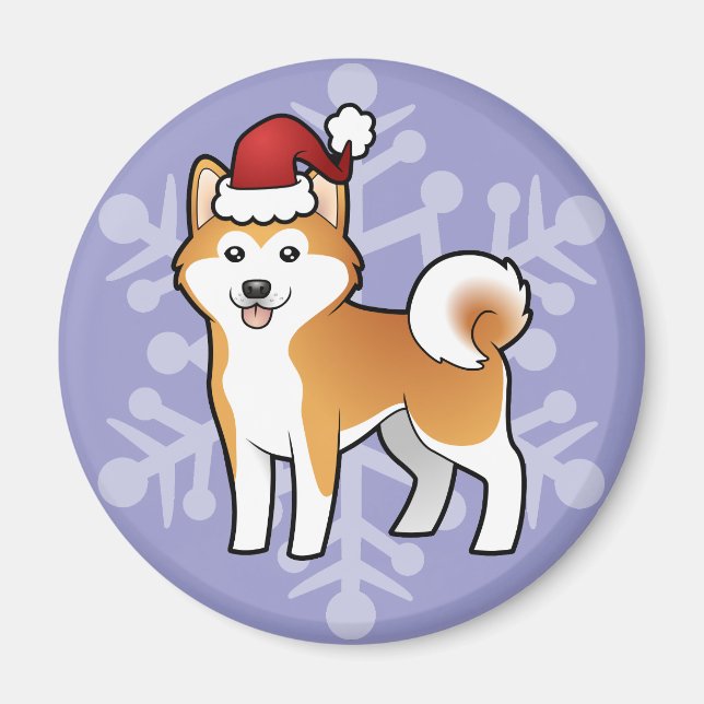 Jul Akita Inu/Shiba Inu Magnet (Framsidan)