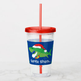 Jul Akryltumbler 16 oz Santa Shark Take Away Mugg