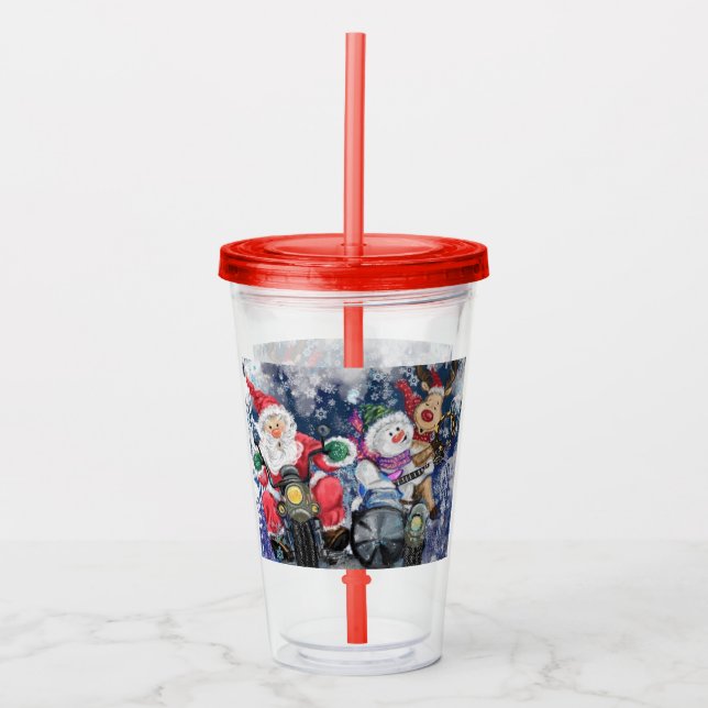 Jul - Akryltumbler Lycklig Friends - Roligt Take Away Mugg (Framsida)