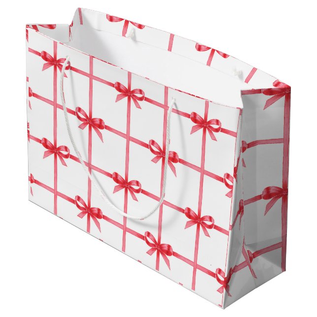 Jul Akvarell Röda Slingor & Plaid (Baksidan Vinklad)