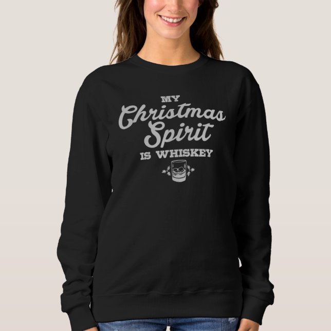 Jul Alcohol Drinking Whiskey säger T Shirt (Framsida)