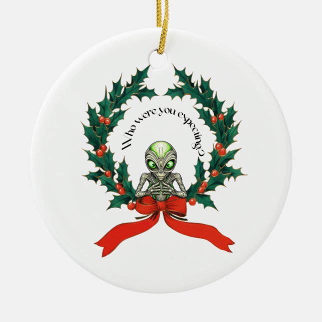 Jul Alien Wandeen Julgransprydnad Keramik (Framsidan)