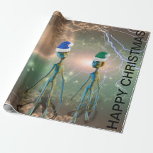 Jul Alien Wrapping Papper