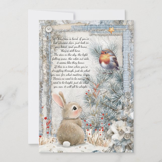 Jul: "Allt kommer att bli bra", citat Helgdag C Julkort (Framsida)