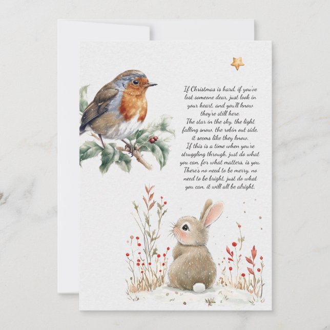 Jul: "Allt kommer att bli bra", citat Julkort (Framsida)