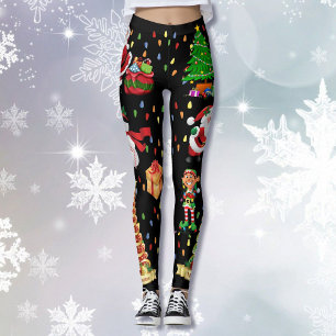 Jul allt Ugly Sweater Party-lag Leggings