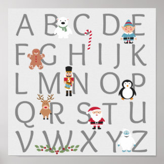 Jul Alphabet Poster