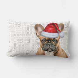 Jul älskar hund Fransk Bulldog Söt Jul Lumbarkudde