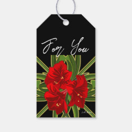 Jul Amaryllis Garden Vibrant Presentetikett