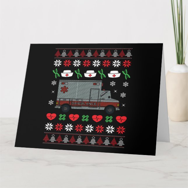 Jul Ambulans Sjukvårdare Sjukhus Helgdag Kort (Framsida)