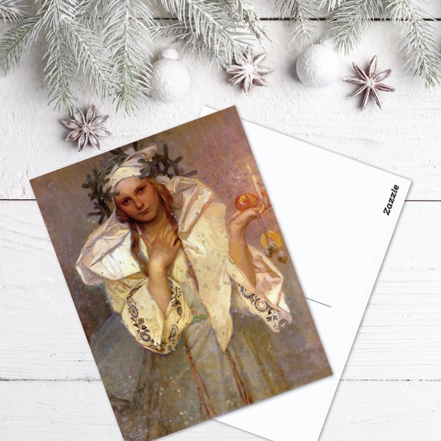 Jul Amerika Alphonse Mucha Vykort (Skapare uppladdad)