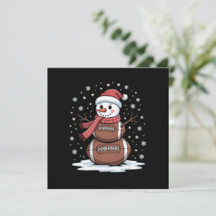 Jul Amerikansk Fotboll Snöman Xmas Sport Inbjudningar