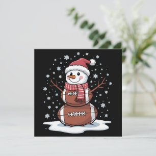 Jul Amerikansk Fotboll Snöman Xmas Sport Julkort