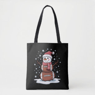 Jul Amerikansk Fotboll Snöman Xmas Sport Tygkasse