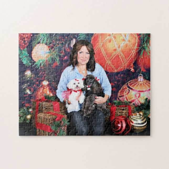 Jul - Amiche pudel - maltesiska Tinkerbell Pussel (Horisontell)