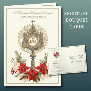 Jul Andlig Bouquet katolsk präst Helgkort