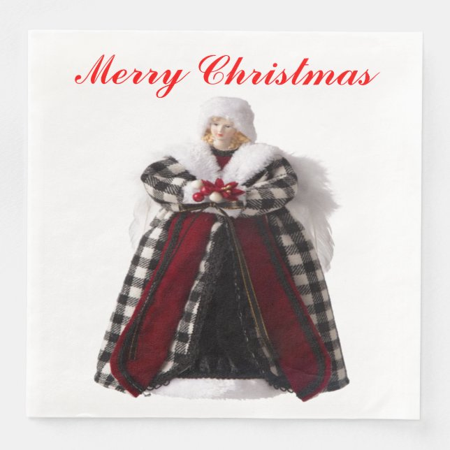 Jul Angel 1 Napkins Pappersservett (Framsida)