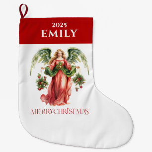 Jul Angel Finare God jul Typografi Stor Julstrumpa