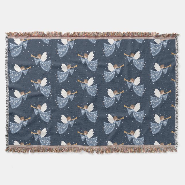 Jul Angel Fred på jorden Helgdag Heartfilt Filt (Framsidan)