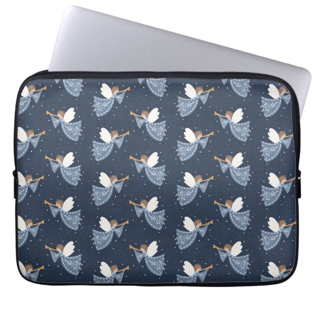 Jul Angel Fred på jorden Helgdag Heartfilt Laptop Fodral (Framsidan)