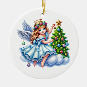 Jul Angel Julgransprydnad Keramik