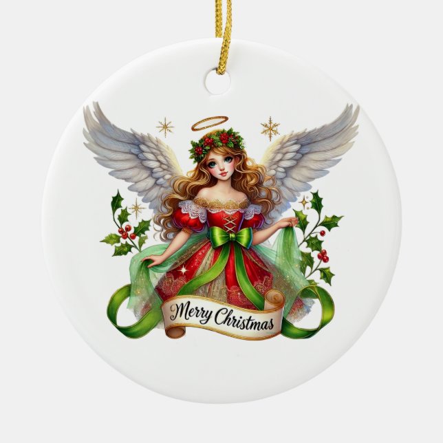 Jul Angel Julgransprydnad Keramik (Framsidan)