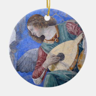 Jul Angel Musician Melozzo da Forli Vatican Julgransprydnad Keramik