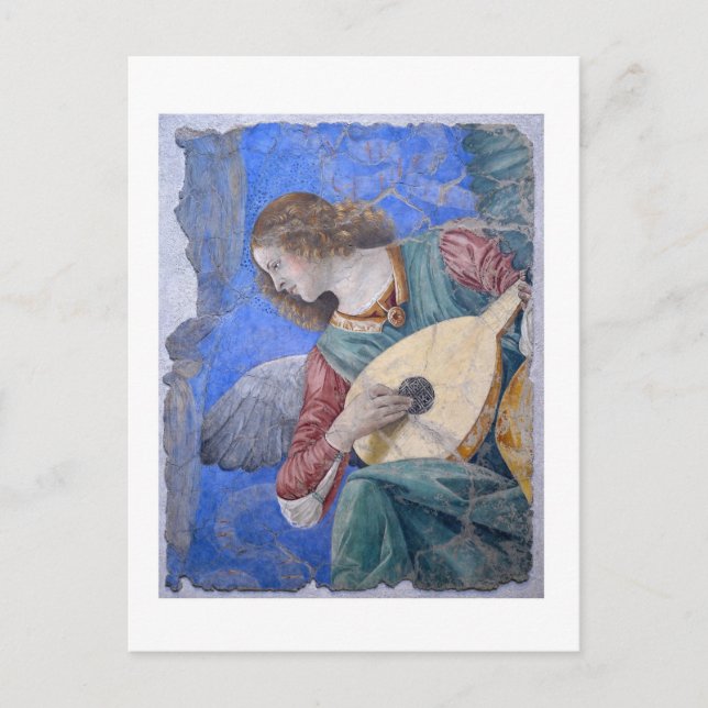 Jul Angel Musician Melozzo da Forli Vatican Vykort (Framsida)