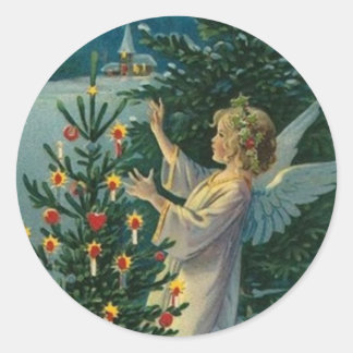 Jul Angel Runt Klistermärke