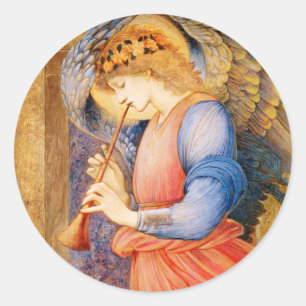 Jul Angel spelar upp trumpetkonstbild Runt Klistermärke