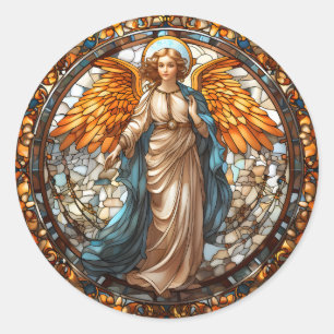 Jul Angel Stickers Runt Klistermärke