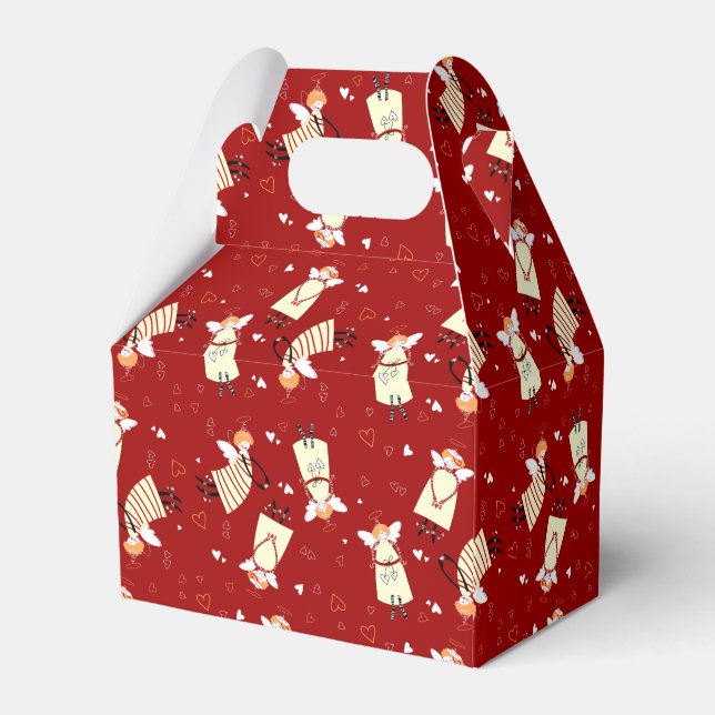 Jul Änglar Gable Favoritbox Presentaskar (Baksidan Sidan)