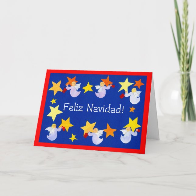 Jul-Änglar-kort, spanska Helgkort (Framsida)