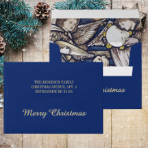 Jul-Änglar, kristen katolsk Elegant Blue