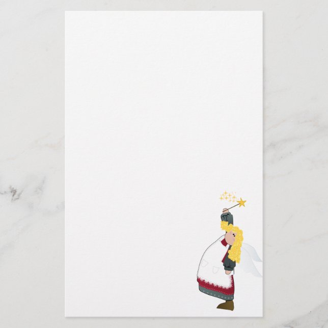 Jul Änglar Letterhead/Stationery Brevpapper (Framsida)