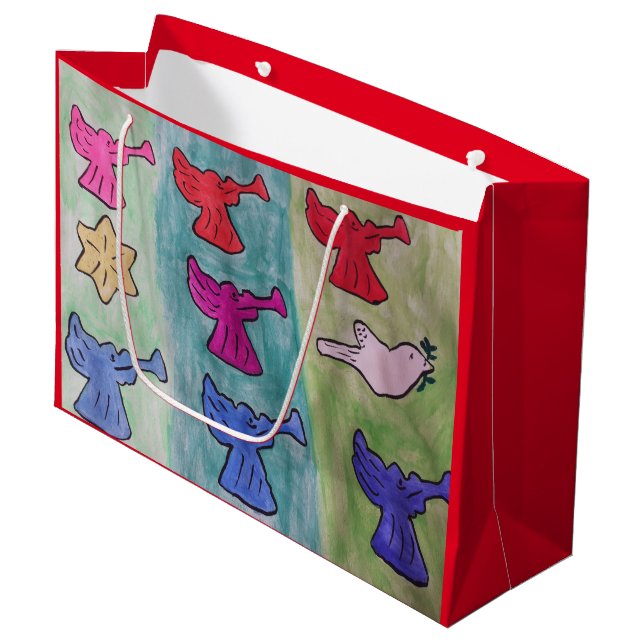 Jul-Änglar med trumpeter (Framsidan Vinklad)