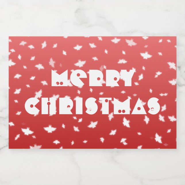 Jul Änglar Spritflaskor Etikett (Enkel etikett)