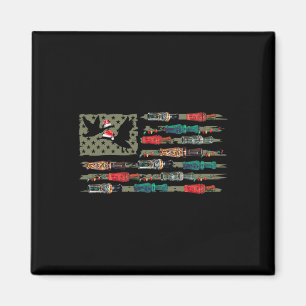 Jul Anka Call Flagga jul Mallard Anka Hu Magnet