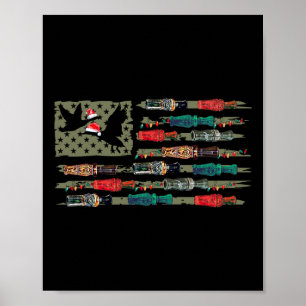 Jul Anka Call Flagga jul Mallard Anka Hu Poster