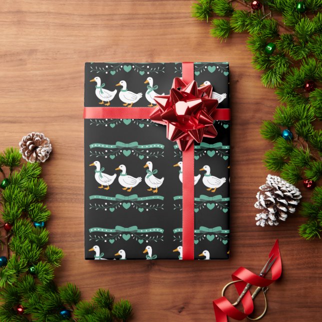 Jul Anka Rolig Anka Älskare Xmas  Presentpapper (Julgåva)