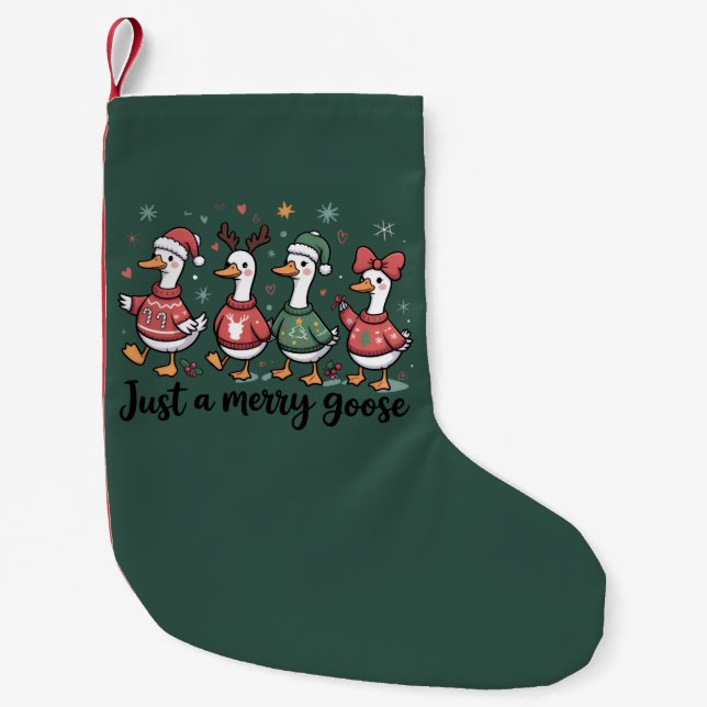 Jul Anka Rolig Bara En Glad Anka Xmas Liten Julstrumpa (Framsidan)