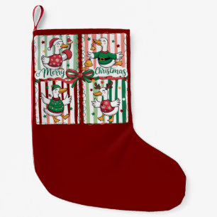 Jul Anka Rolig Högtid Djur Ren Anka Liten Julstrumpa