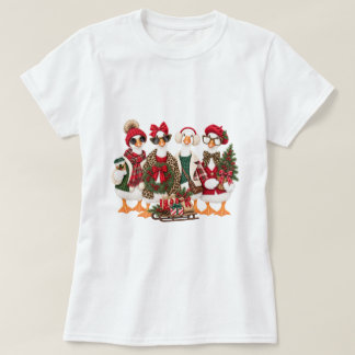 Jul Anka Squad Dräkt Söt Vintergäss T Shirt