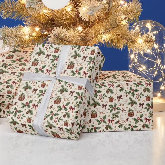 Jul Anka Ständiga Gröna Julbotanik Presentpapper (Helgdagar)