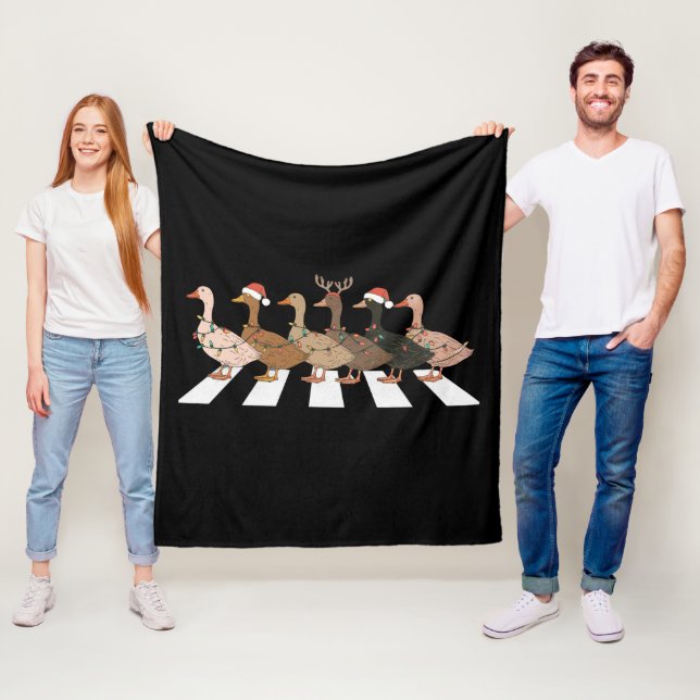 Jul Ankor Funny Animals Julafton Farm Älskare Gift Fleecefilt (På plats)