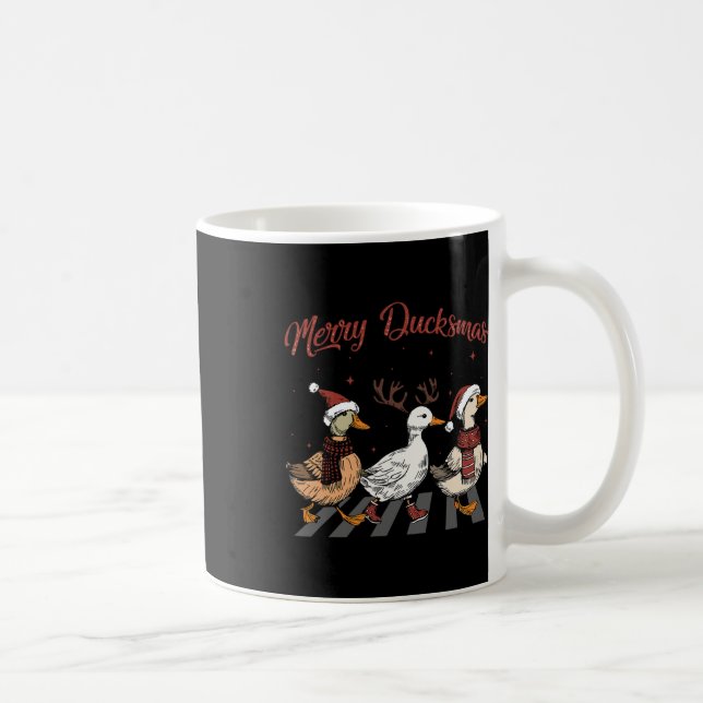 Jul Ankor Merry Ducksmas Funny Animals Holid Kaffemugg (Höger)